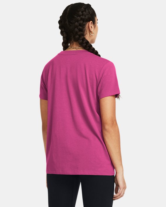Women's UA Rival Core Short Sleeve, Pink, pdpMainDesktop image number 1